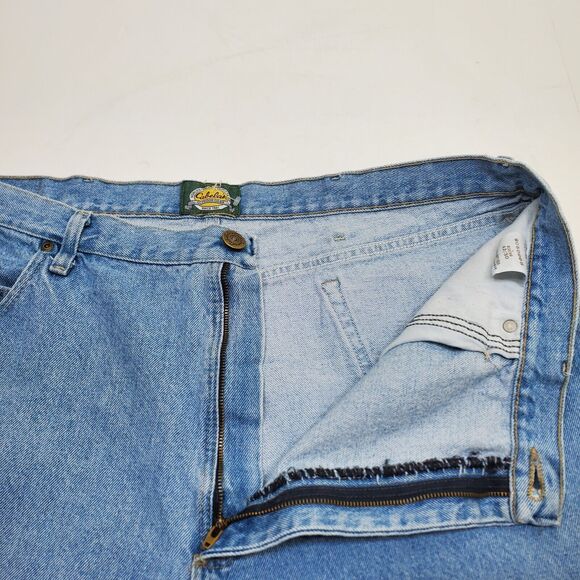 Cabelas Jeans Mens Blue Medium Wash Straight Leg 905099S Outdoor Gear 42x30 - Picture 6 of 15